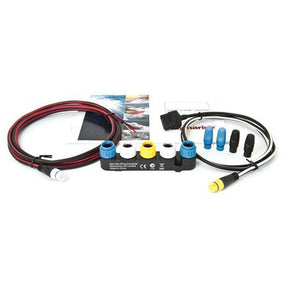 A set of electronic components including cables, connectors, and a module, for a SeaTalk1 to SeaTalkNG converter.