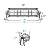 Plashlights XX-Series LED Light Bar - 10" - Scene Flood