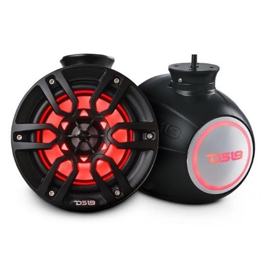 DS18 6.5" 100 Watts RMS RGB Led Lights Black Carbon Fiber | CF-PS6