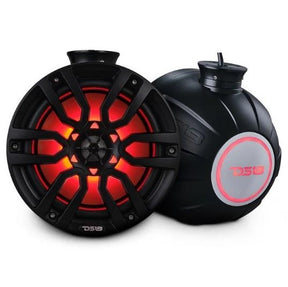 DS18 8" 125 Watts RMS RGB Led Lights Black Carbon Fiber | CF-PS8
