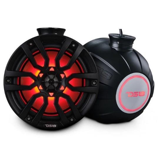 DS18 8" 125 Watts RMS RGB Led Lights Black Carbon Fiber | CF-PS8