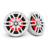 DS18 NXL 8" 2-Way Coaxial Marine Speaker With LED RGB Lights 125 Watts Rms 4-Ohm -Black | NXL-8