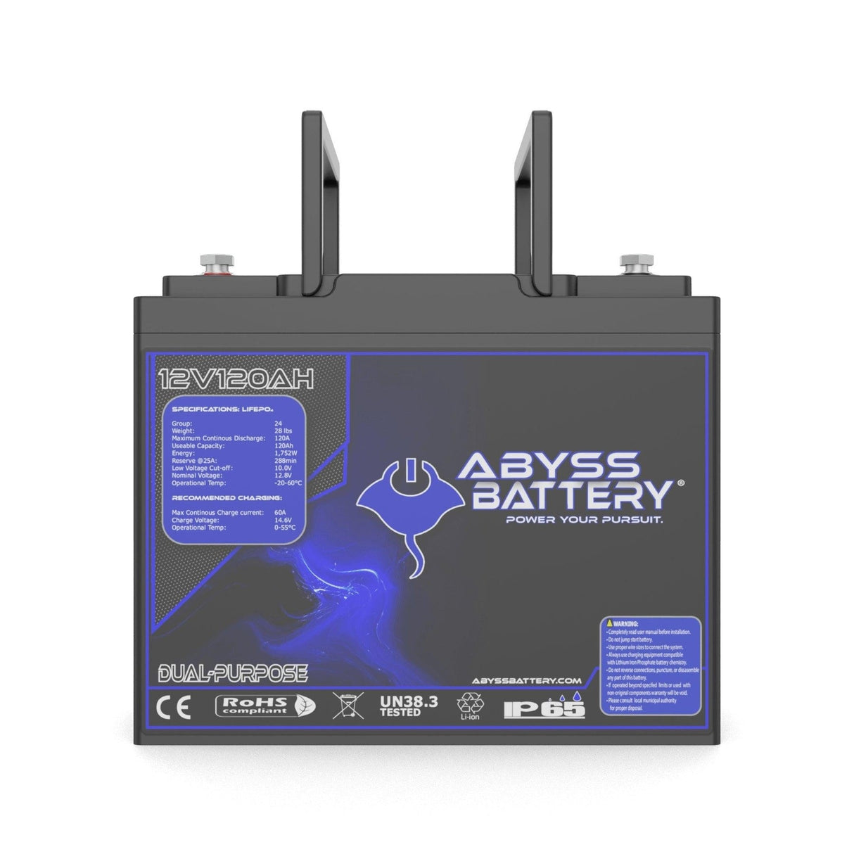 Batería de litio de 12 V y 120 Ah (grupo 24)