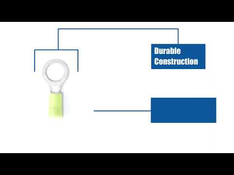 Pacer 12-10 AWG Heat Shrink Ring Terminal - #10 Stud Size - 3 Pack