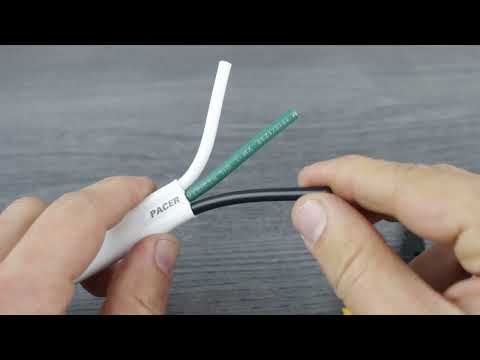 Pacer 16/3 AWG Triplex Cable - Black/Green/White - 250'