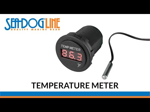 Sea-Dog Round Red LED Temperature Meter