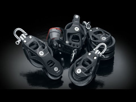 Harken 45mm Single Aluminum Element Fiddle Block w/Swivel, Becket & 150 Cam Cleat
