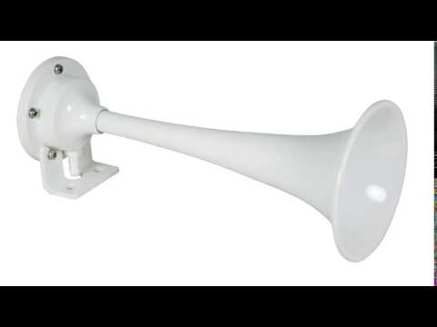 Marinco White Epoxy Coated Single Trumpet Mini Air Horn