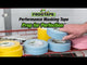 FrogTape CP 250 Medium-High Adhesion Masking Tape - 24MM x 55M x 12-Pack - Light Blue - Rated f/250°F