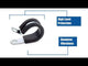 Pacer Stainless Steel C-Clamp w/Neoprene Cushion - 1-3/4" - 10 Pack
