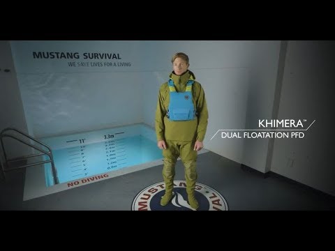 Mustang Khimera Dual Flotation PFD - Admiral Grey - Manual