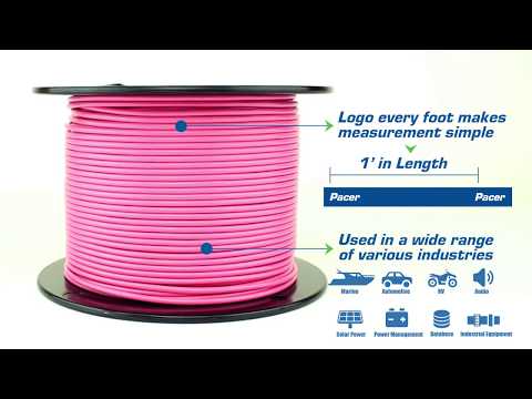 Pacer Orange 16 AWG Primary Wire - 1,000'