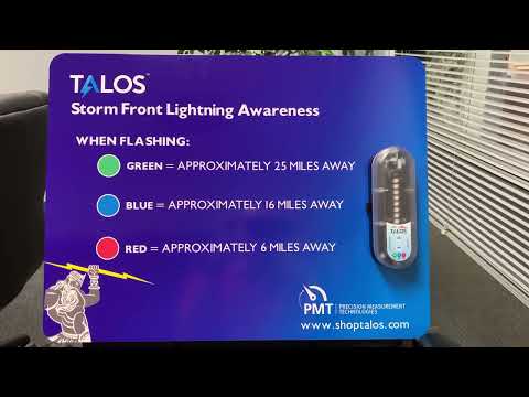 TALOS Wall Powered Standard Lightning Detector w/14"x14" Safety Information Sign