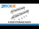 Sea-Dog 6 Pole Rod Storage Rack w/Horizontal or Overhead Mount