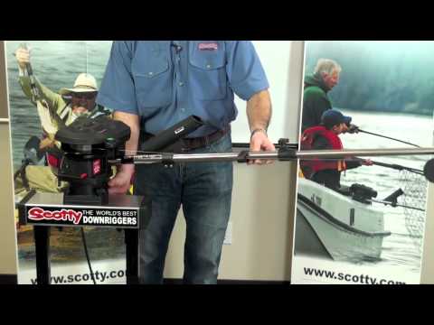 Scotty 1101 Depthpower 30" Electric Downrigger w/Rod Holder & Swivel Base