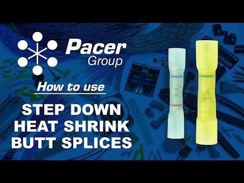 Pacer 16-14 AWG Heat Shrink Butt Connector - 25 Pack
