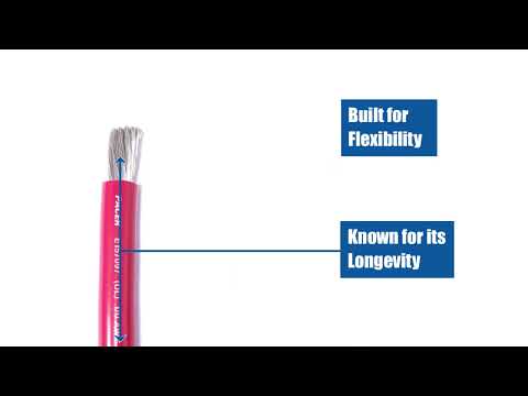 Pacer Red 1/0 AWG Battery Cable - 50'
