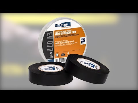 Shurtape EV 077B Professional Grade Black Electrical Tape f/Insulating & Splicing - 3/4" x 66' - 10-Pack
