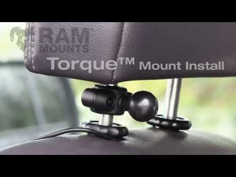 RAM Mount RAM® Torque™ 3/8" - 5/8" Diameter Mini Rail Base w/ 1" Ball, Medium Arm and Diamond Ball Base