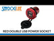 Sea-Dog Round Red Dual USB Charger w/1 Quick Charge Port +