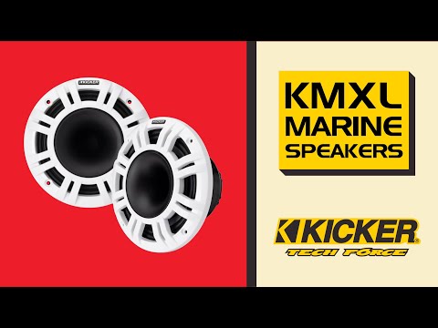 KICKER KMXL65 6.5" Horn Loaded Compression Speakers - 4-Ohm, Charcoal & White