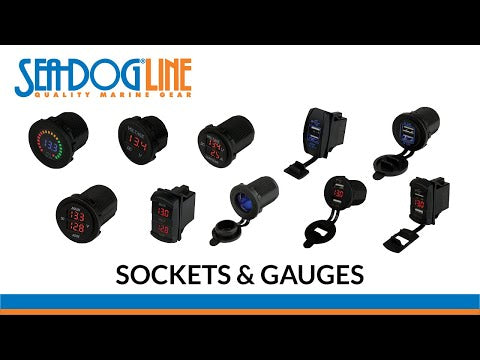 Sea-Dog Round USB & USB-C Power Plug w/Voltmeter