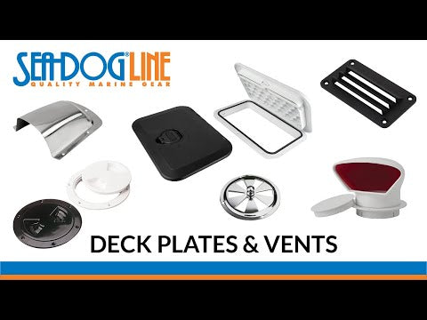 Sea-Dog Quarter-Turn Smooth Deck Plate w/Internal Collar - Black - 4"